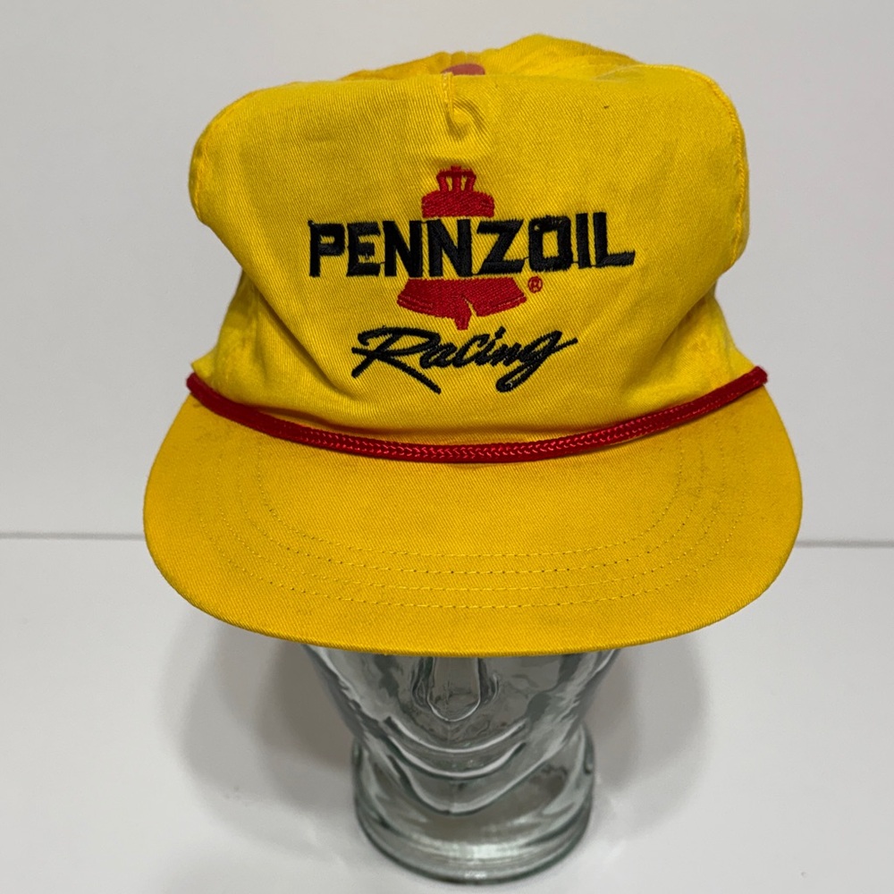 Vintage Yellow Pennzoil Racing SnapBack Trucker Hat